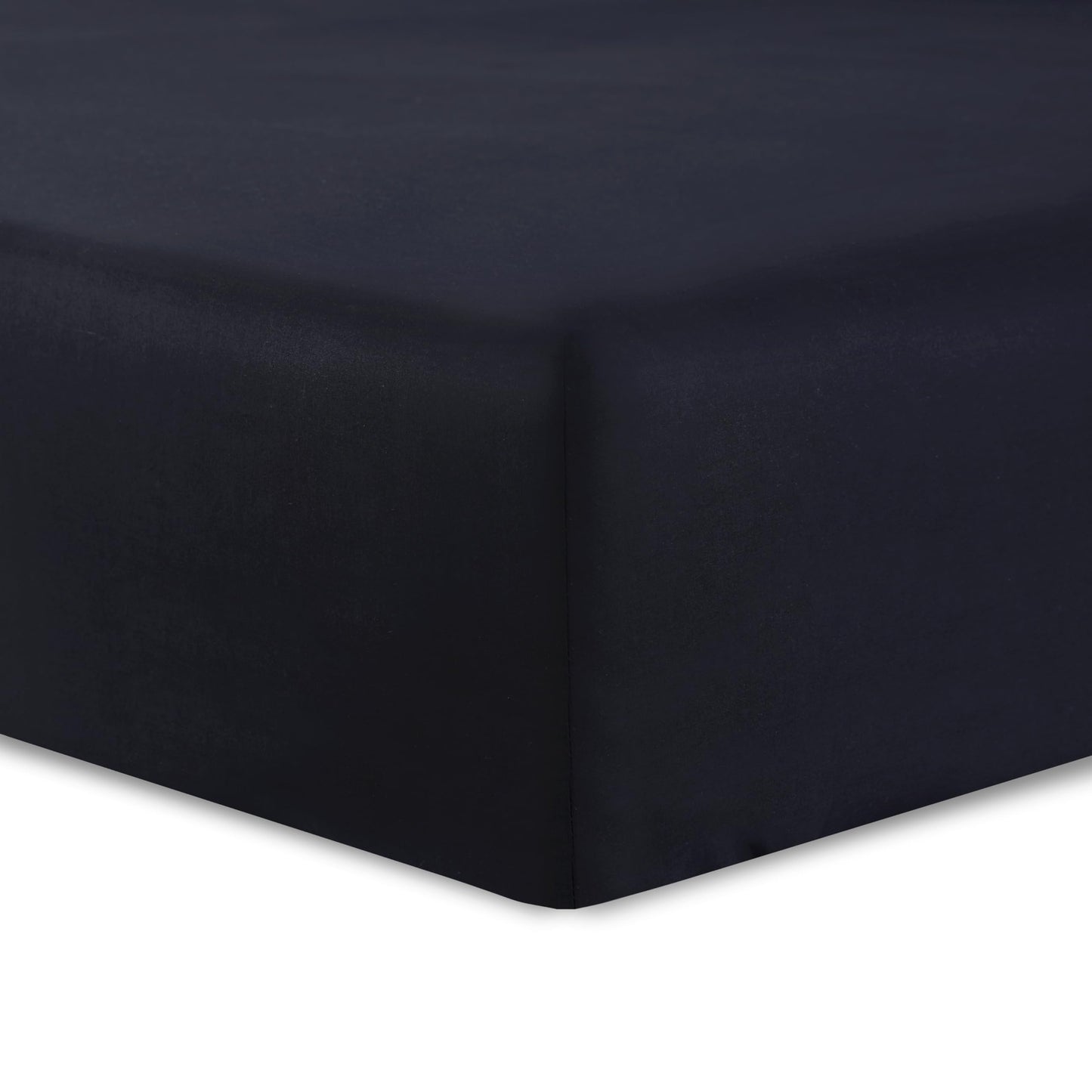 VISION - Drap Housse 140 x 190 cm - Coloris: Blanc - 100% Coton: 57 Fils - 4 Coins élastiques