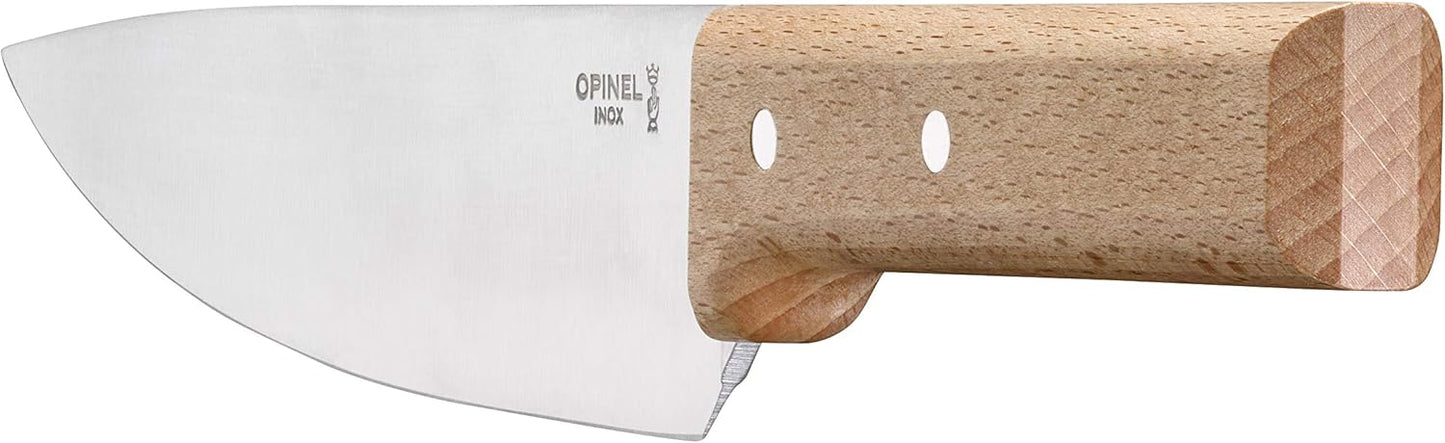 Opinel - N°118 Couteau de Chef Parallèle - Lame en Acier Inoxydable, Multifonction - Manche en Bois de Hêtre - Excellente Prise en Main - Garantie à Vie