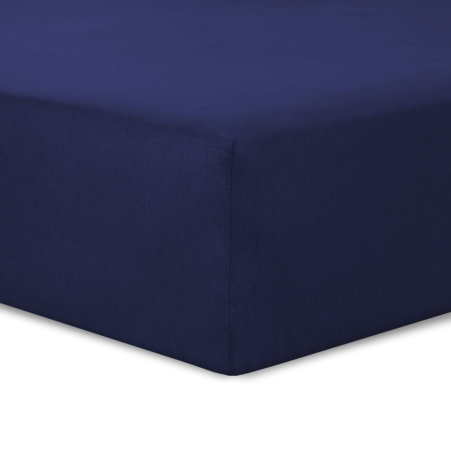 VISION - Drap Housse 140 x 190 cm - Coloris: Blanc - 100% Coton: 57 Fils - 4 Coins élastiques