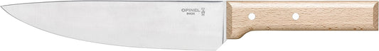 Opinel - N°118 Couteau de Chef Parallèle - Lame en Acier Inoxydable, Multifonction - Manche en Bois de Hêtre - Excellente Prise en Main - Garantie à Vie