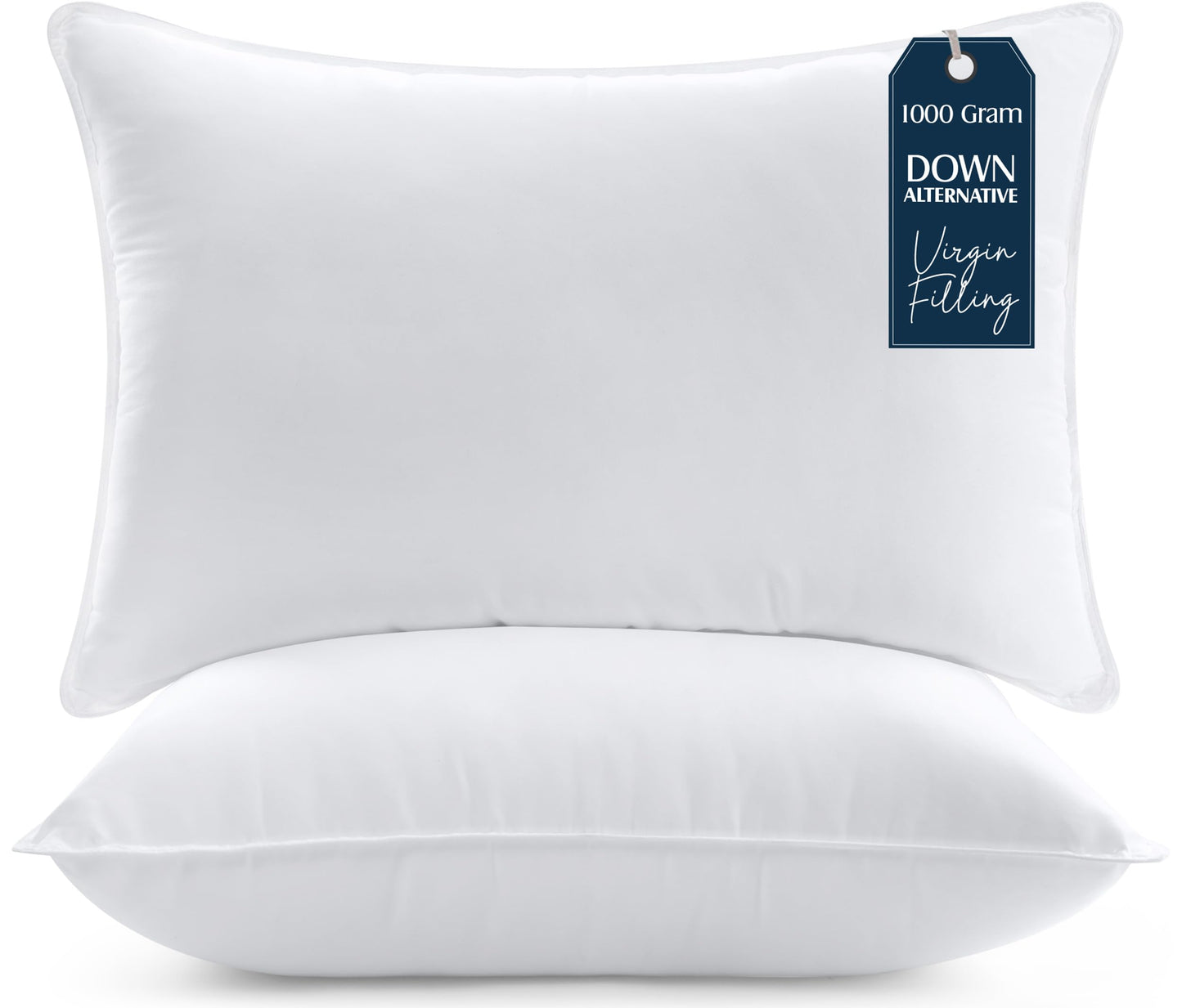 Utopia Bedding Pillow (Lot de 2), 60 x 60 cm, Oreiller de Sommeil, Coussin Respirant et Doux (Blanc)