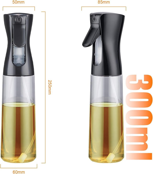 GRIFEMA Spray de Cuisine Huile Cuisine 300 ML, Vaporisateur d'Huile de Cuisson pour Friteuse sans Huile, Air Fryer Accessoires, Noir, GE2002B-300