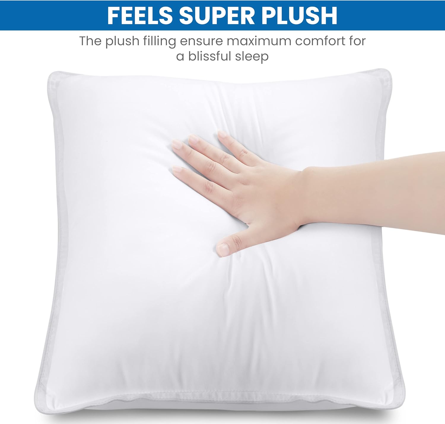Utopia Bedding Pillow (Lot de 2), 60 x 60 cm, Oreiller de Sommeil, Coussin Respirant et Doux (Blanc)