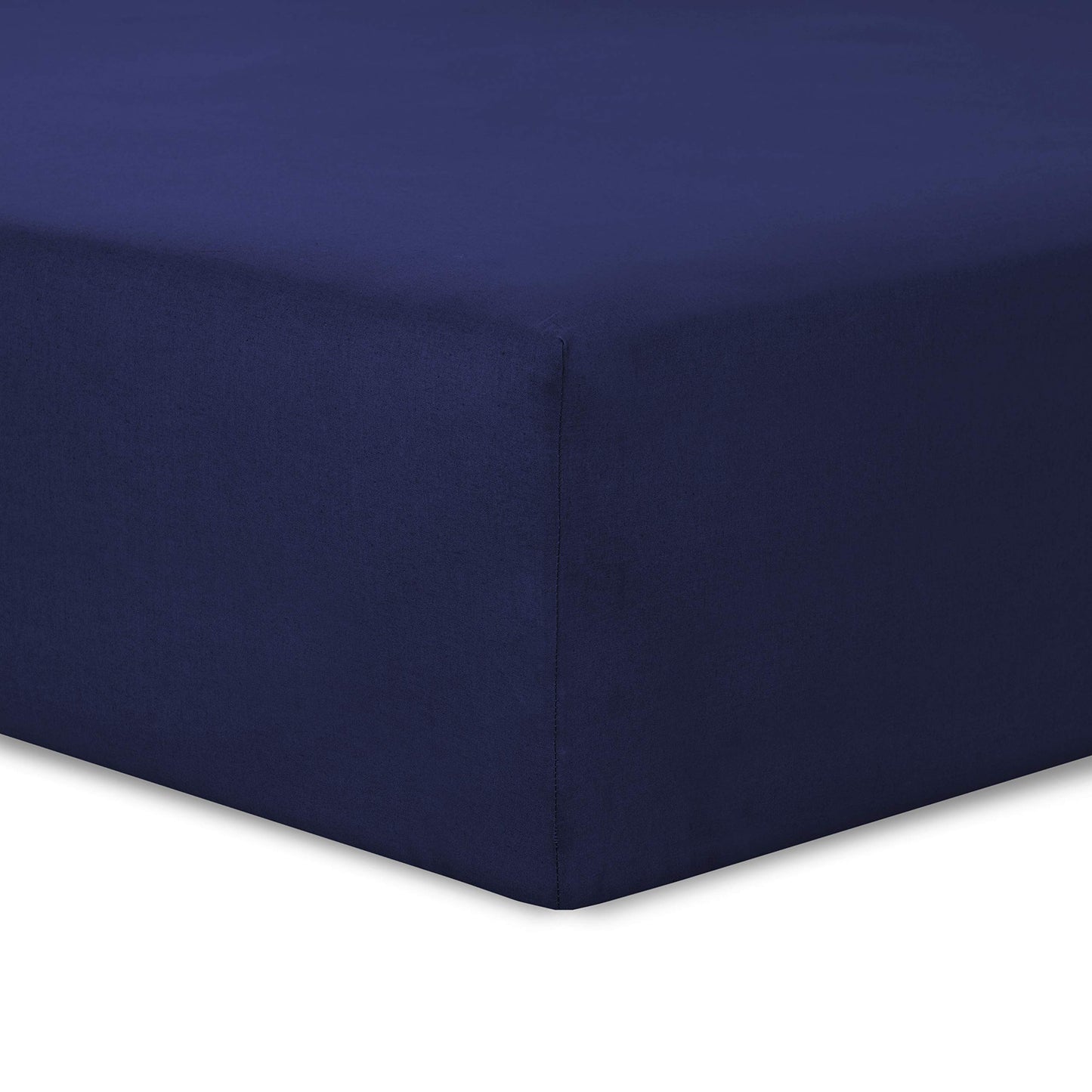 VISION - Drap Housse 140 x 190 cm - Coloris: Blanc - 100% Coton: 57 Fils - 4 Coins élastiques