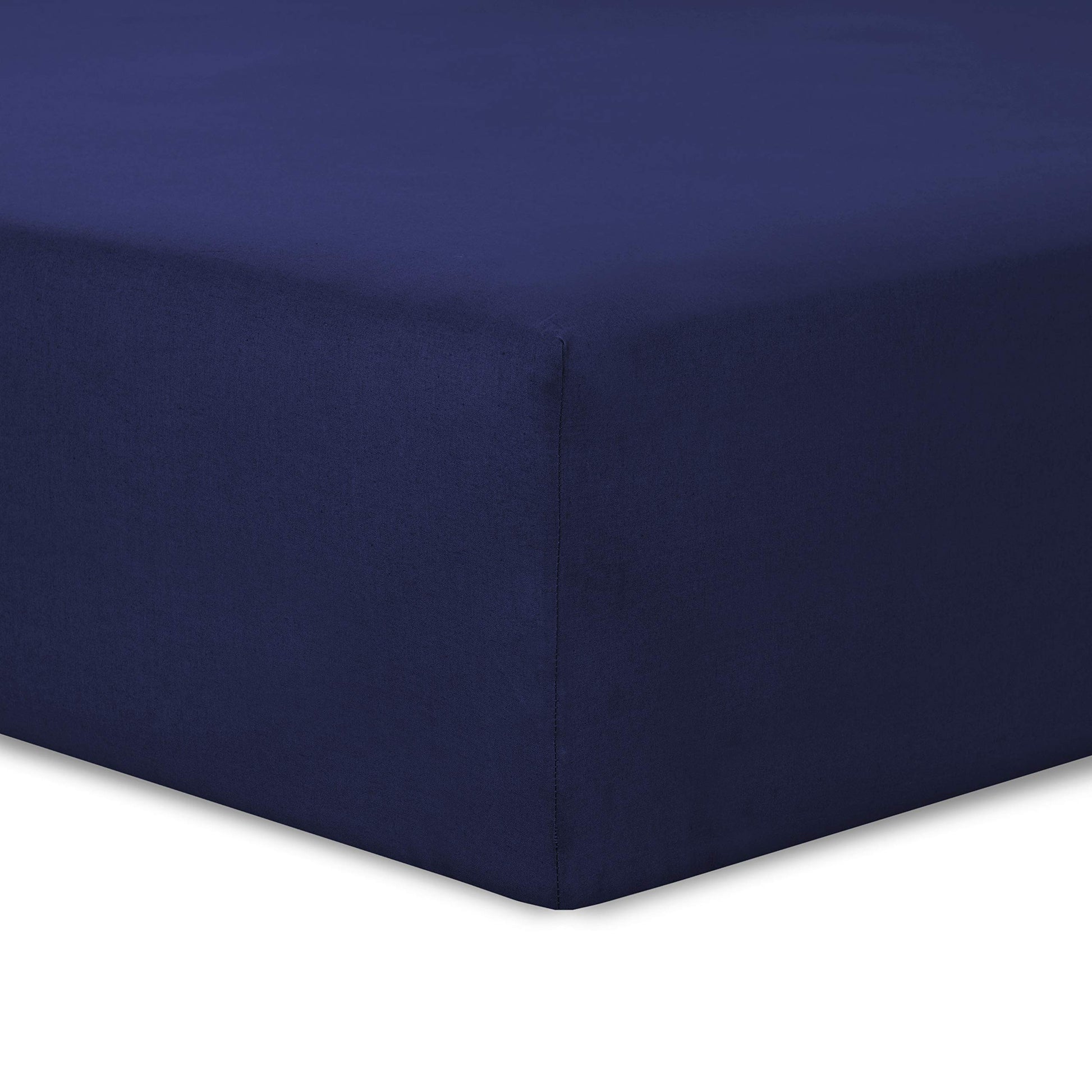 VISION - Drap Housse 140 x 190 cm - Coloris: Blanc - 100% Coton: 57 Fils - 4 Coins élastiques