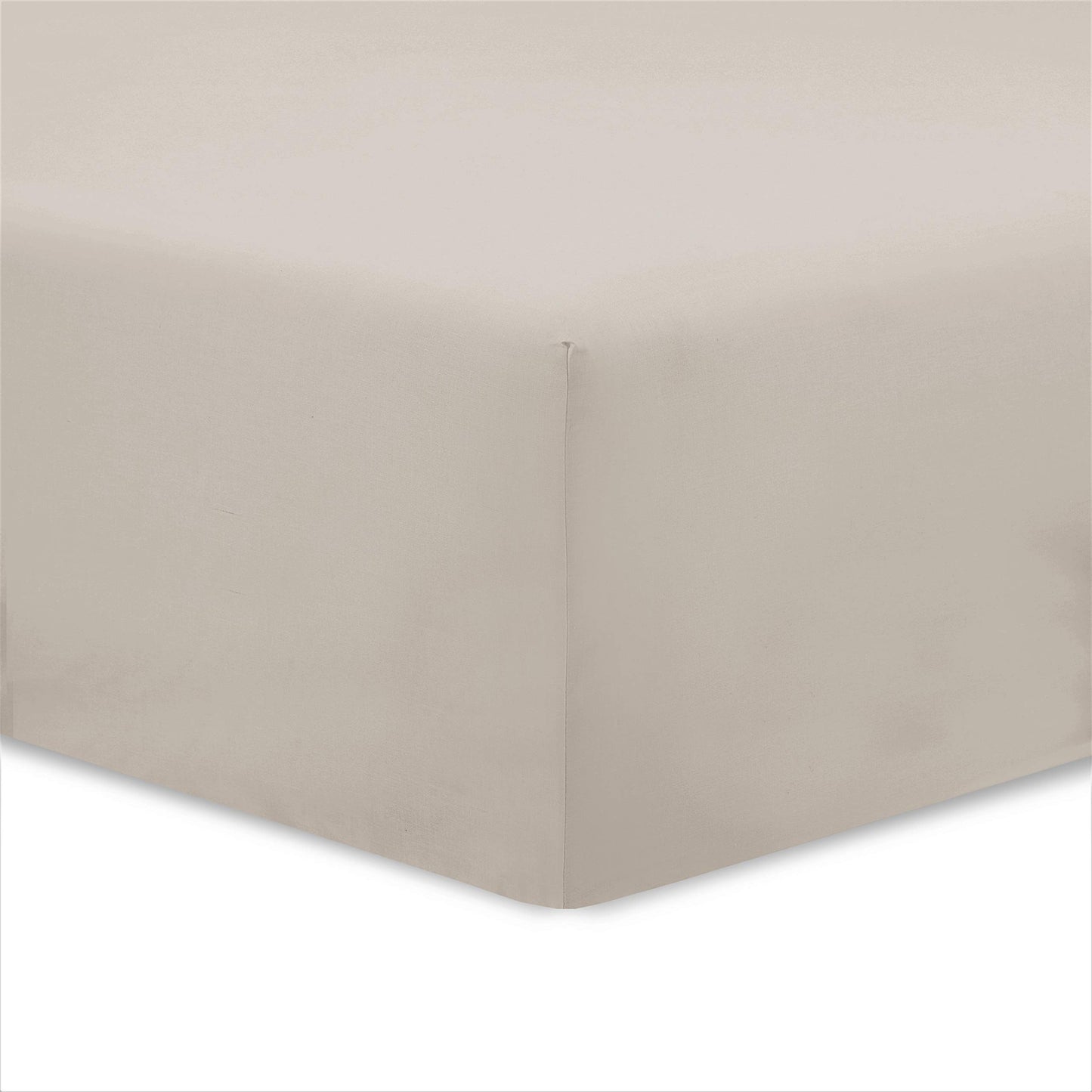VISION - Drap Housse 140 x 190 cm - Coloris: Blanc - 100% Coton: 57 Fils - 4 Coins élastiques