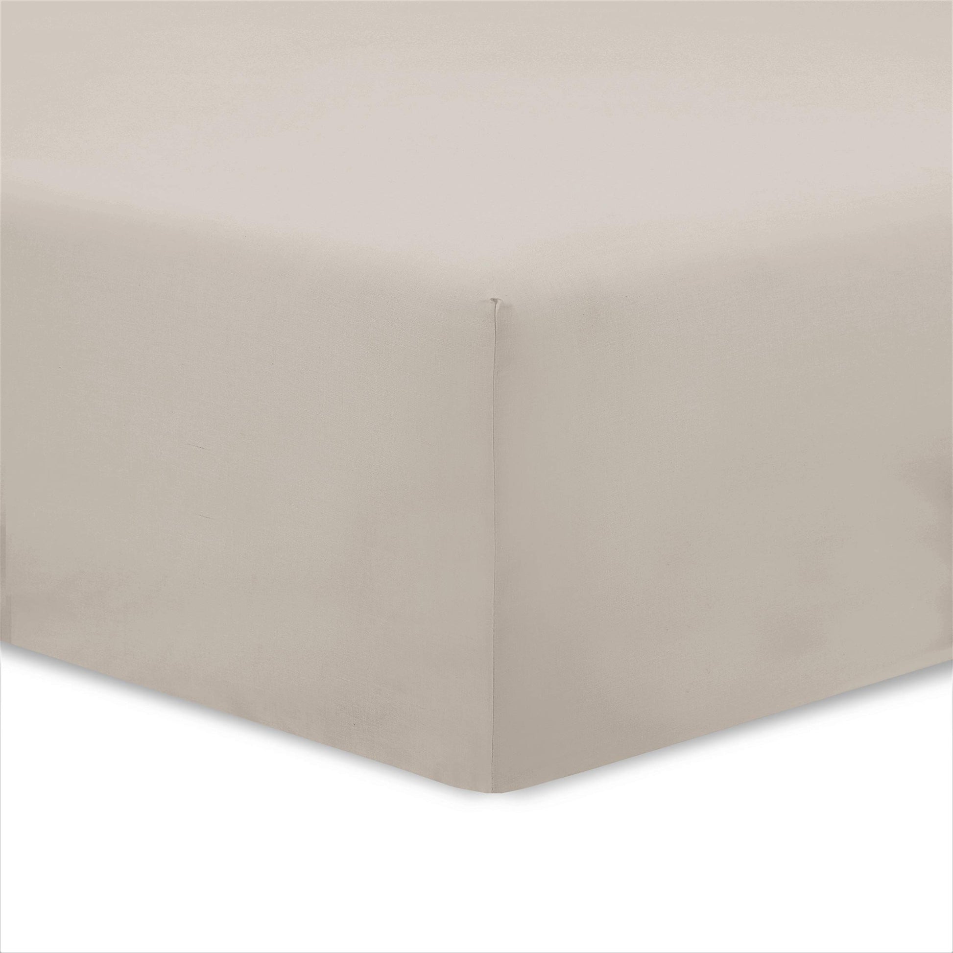 VISION - Drap Housse 140 x 190 cm - Coloris: Blanc - 100% Coton: 57 Fils - 4 Coins élastiques